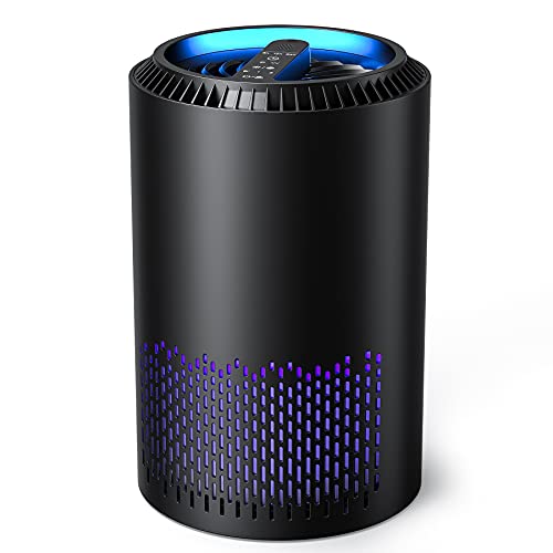 AROEVE Air Purifiers for Home, H13 HEPA Air Purifiers Air Cleaner For Smoke Pollen Dander Hair Smell Portable Air Purifier with Sleep Mode Speed Control For Bedroom Office Living Room Kitchen- Black